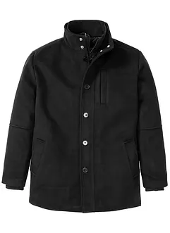 Zimní bunda s krytým zipem, ve vlněném vzhledu, bonprix