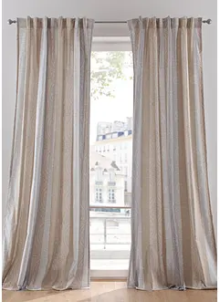 Neprůhledný závěs s proužky (1 ks) s recyklovaným polyesterem, bonprix