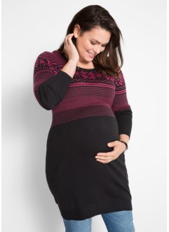 Těhotenské pletené šaty s norským vzorem, bpc bonprix collection