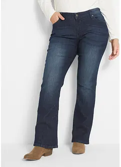 Bootcut džíny Mid Waist, strečové, bonprix