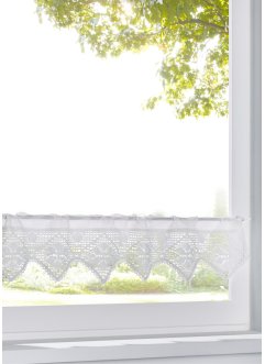 Háčkovaná vitrážková záclona, jednobarevná, bpc living bonprix collection