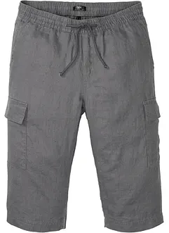 Cargo bermudy se lnem, Regular Fit, bonprix