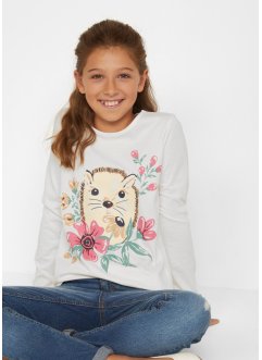 Dívčí triko s dlouhým rukávem (2 ks v balení) z organické bavlny, bpc bonprix collection