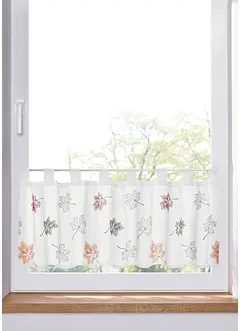 Vitrážková záclona s vyšitými listy, bonprix