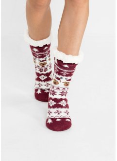 Ponožky na doma s medvídkovou podšívkou, bpc bonprix collection