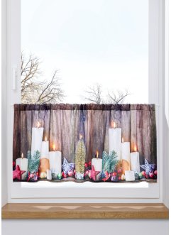LED vitrážková záclona s vánočním potiskem, bpc living bonprix collection