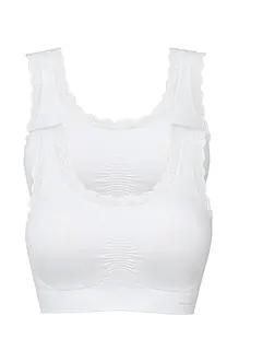 Bezešvý podprsenkový top Feel Comfort (2 ks v balení), bonprix