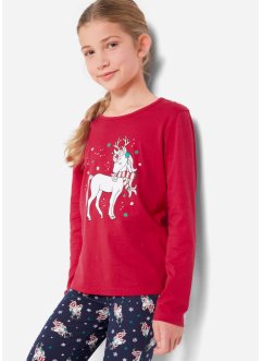 Dívčí vánoční triko s dlouhým rukávem (2 ks), bpc bonprix collection
