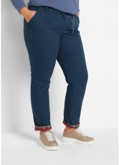 Termo chino kalhoty s kostkovanou podšívkou, bpc bonprix collection