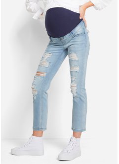 Zkrácené těhotenské džíny s efekty Destroyed, bpc bonprix collection