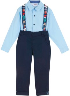 Slavnostní košile, chino kalhoty a šle (3dílná souprava), bpc bonprix collection