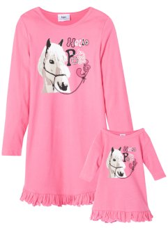 Dívčí noční košile + košilka pro panenku (2dílná souprava), bpc bonprix collection