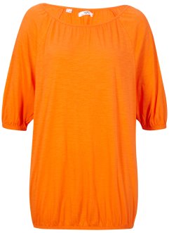 Bavlněné tričko s gumou podél spodního lemu, krátký rukáv, bpc bonprix collection