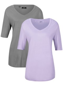 Viskózové tričko (2 ks v balení), bpc bonprix collection