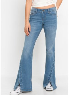 Široké džíny s knoflíkovou légou z organické bavlny, RAINBOW