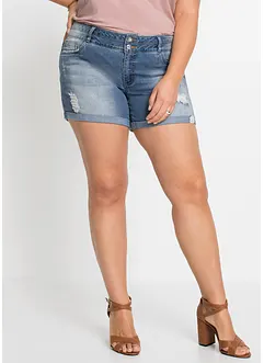 Džínové šortky Mid Waist, bonprix