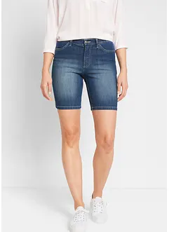 Straight džínové bermudy, Mid Waist, bonprix