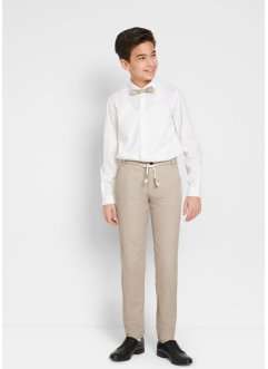 Chlapecké kalhoty Chino, košile a motýlek, slavnostní (3dílná souprava), bpc bonprix collection