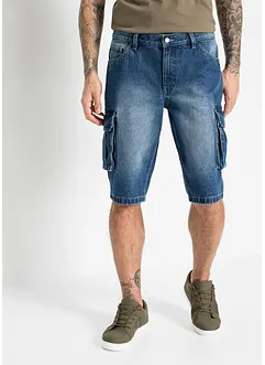 Džínové Cargo bermudy, Relaxed Fit, bonprix