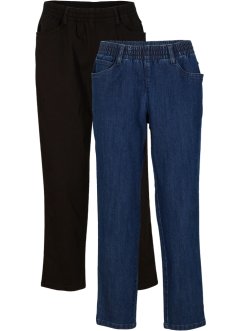 7/8 strečové kalhoty s pohodlnou pasovkou (2 ks v balení), bpc bonprix collection