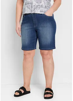 Straight džínové bermudy, Mid Waist, bonprix
