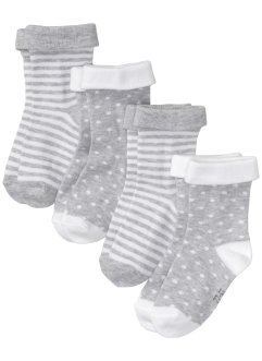 Baby ponožky (4 páry) s organickou bavlnou, bpc bonprix collection
