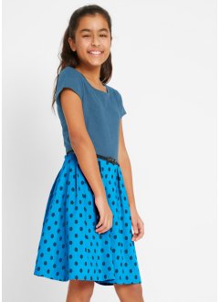 Dívčí šaty s páskem a organickou bavlnou, bpc bonprix collection