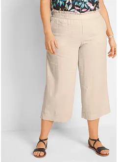 Lněné kalhoty Culotte, délka po lýtka, bonprix
