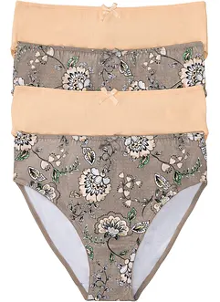 Vysoké kalhotky (4 ks v balení) s organickou bavlnou, bonprix