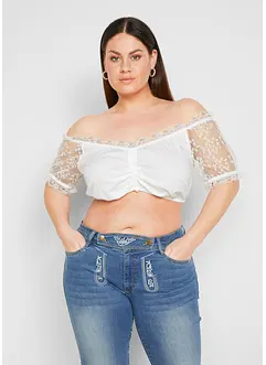 Dirndl halenka s krajkovými rukávy, bonprix