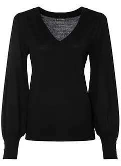 Svetr z jemné pleteniny ze směsi s viskózou, bonprix