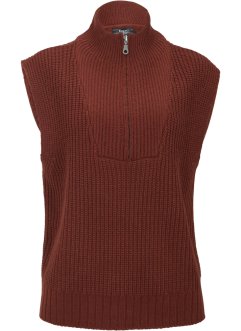 Pletená vesta s límcem na zip, bpc bonprix collection