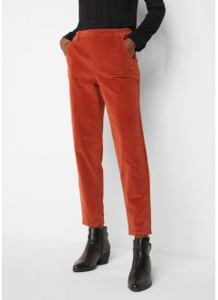 Manšestrové kalhoty s pohodlnou pasovkou, délka po kotníky, bpc bonprix collection