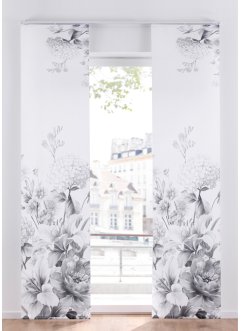 Vitrážková záclona s motivem květin, ochrana proti slunci (1 ks v balení), bpc living bonprix collection