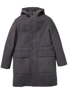 Krátký kabát s kapucí, ve vlněném vzhledu, bpc selection