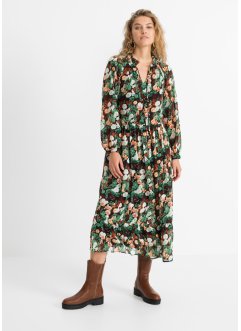 Šaty s recyklovaným polyesterem a květinovým potiskem, délka midi, RAINBOW