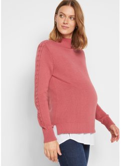 Těhotenský pulovr s halenkovou vsadkou, bpc bonprix collection
