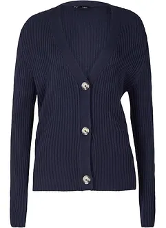 Pletený žebrovaný kabátek, bonprix