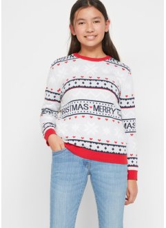Dívčí pletený svetr s norským vzorem, bpc bonprix collection
