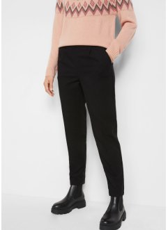 Kalhoty ve vlněném vzhledu s gumovým průvlekem v pase, délka po kotníky, bpc bonprix collection