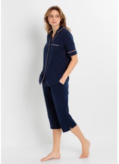 Capri pyžamo s knoflíkovou légou, bpc bonprix collection