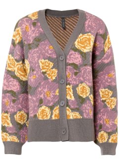 Pletený kabátek s květinovým vzorem, RAINBOW