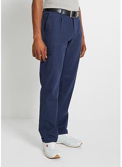 Lněné cargo kalhoty, Loose Fit Straight, bpc selection