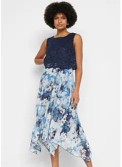 Šifonové šaty s jemnou krajkou, bonprix