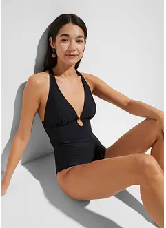 Jednodílné plavky s hlubokým výstřihem, bonprix