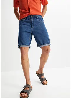 Džínové bermudy s elastickým pasem po stranách, Classic Fit, bonprix