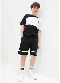 Tričko a žerzejové bermudy (2dílná souprava) z organické bavlny, bonprix