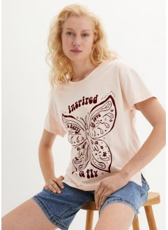 Bavlněné tričko s potiskem z organické bavlny, bpc bonprix collection