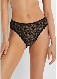 Maxikalhotky s vysokým vykrojením, z recyklované krajky (3 ks v balení), bonprix