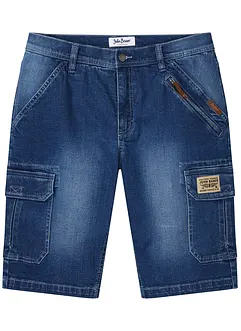 Strečové džínové cargo bermudy, Regular Fit, bonprix